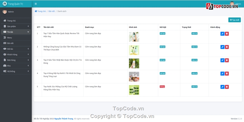 Laravel,Website bán mỹ phẩm laravel,Laravel 10,Web bán hàng laravel 10,đồ án website bán mỹ phẩm laravel,Báo Cáo Đồ án Website